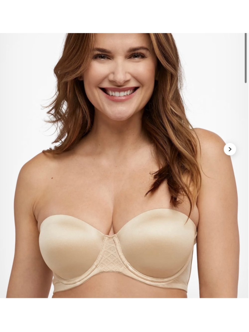 NWOT Women's BALI Beige Strapless Multiway Bra 36D